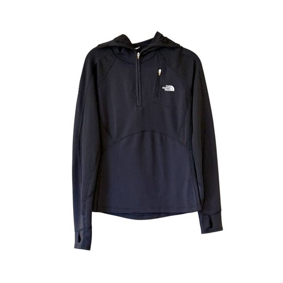 The North Face Women's Flash Dry Hoodie Jacket Black Long Sleeve Zip Size Small - Picture 1 of 7